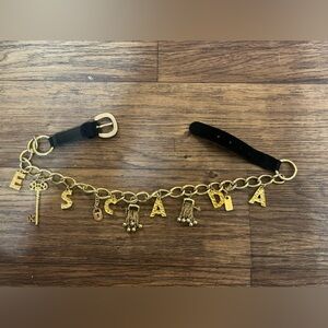 VINTAGE ESCADA BELT LARGE CHARMS AND LETTERS